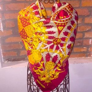 Large Vintage Hermes British Heraldry Scarf